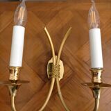 Classic applique Lucien Gau 4132 - 2 lights - Decorative details Links - H 32 cm, W 27 cm