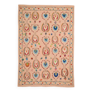Tapis kilim suzani rose