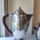 Tea and coffee service in silver-plated metal and wood from the 1930s Art Deco - Wine
