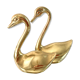 Couple of brass swans