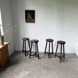 Oak bistro stools 1950