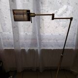 Vintage brass e-reader floor lamp