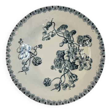 Gien terre de fer — capucine collection deep plate