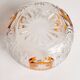 Vintage mid-century yellow crystal sugar bowl, Italy, 1960s.