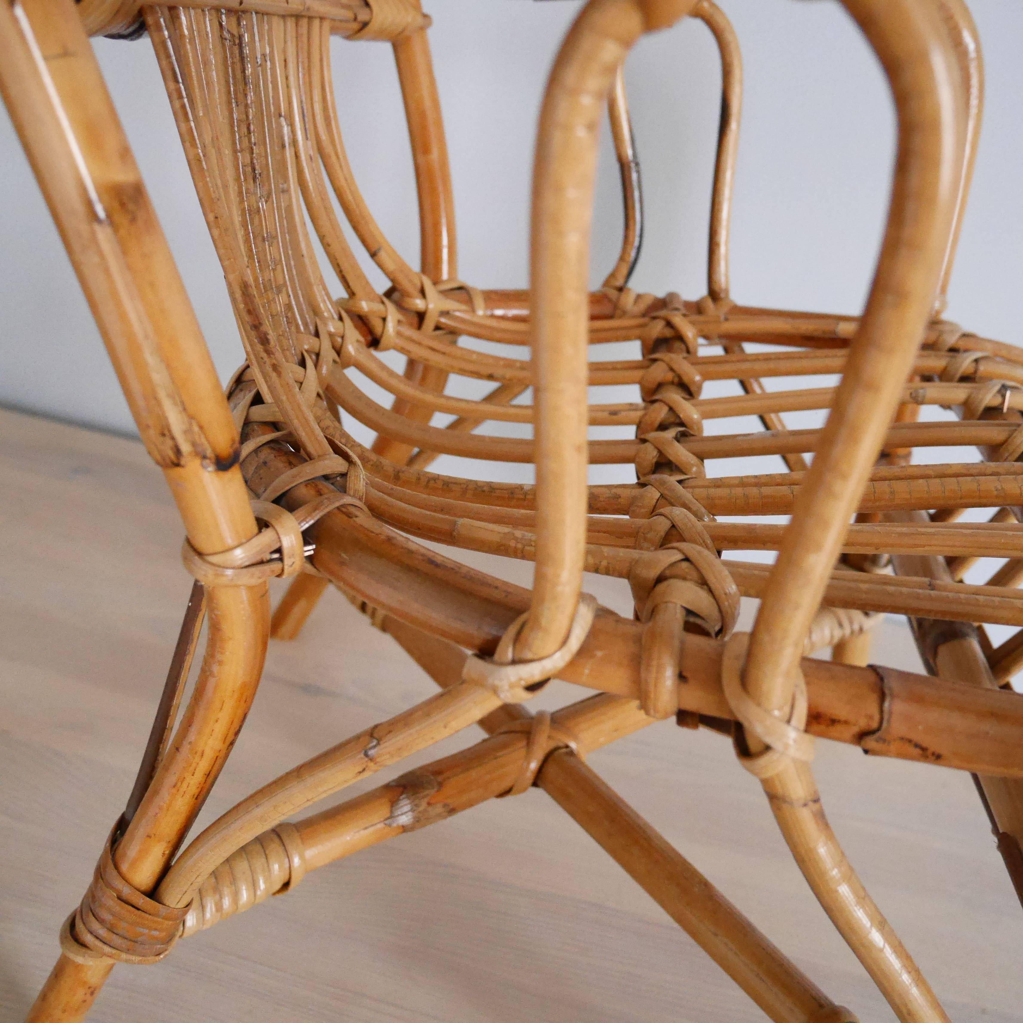 Fauteuil en rotin enfant