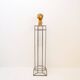 Art Deco glass and zinc pedestal column