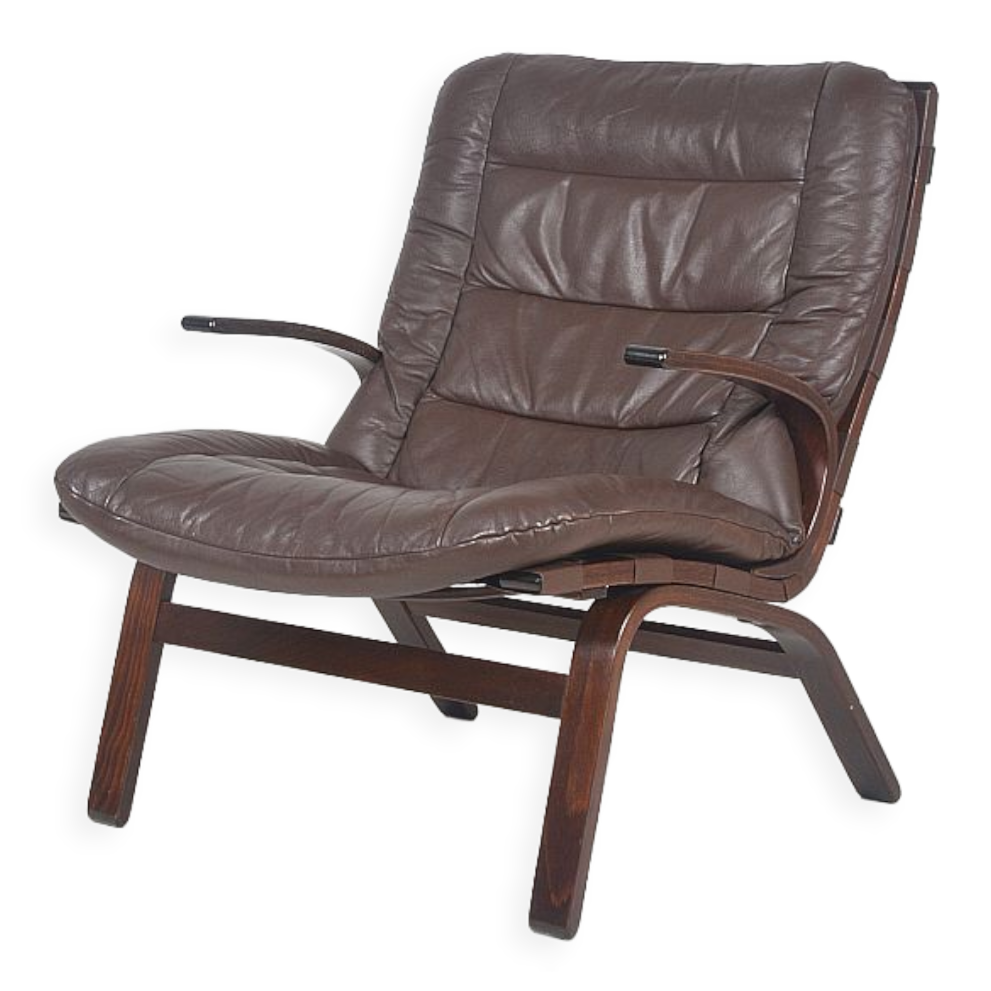Danish leather lounge chair 'Miljø' by Farstrup Møbler, 1970s