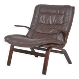 Danish leather lounge chair 'Miljø' by Farstrup Møbler, 1970s