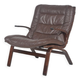 Danish leather lounge chair 'Miljø' by Farstrup Møbler, 1970s