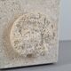 French sculpture lamp in white stone, 60s