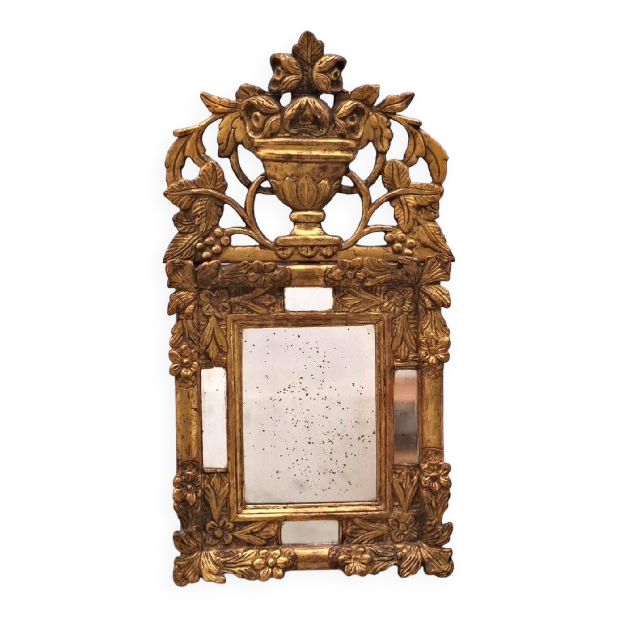 Regency style mirror with carved and gilded wood frame, early 19th century