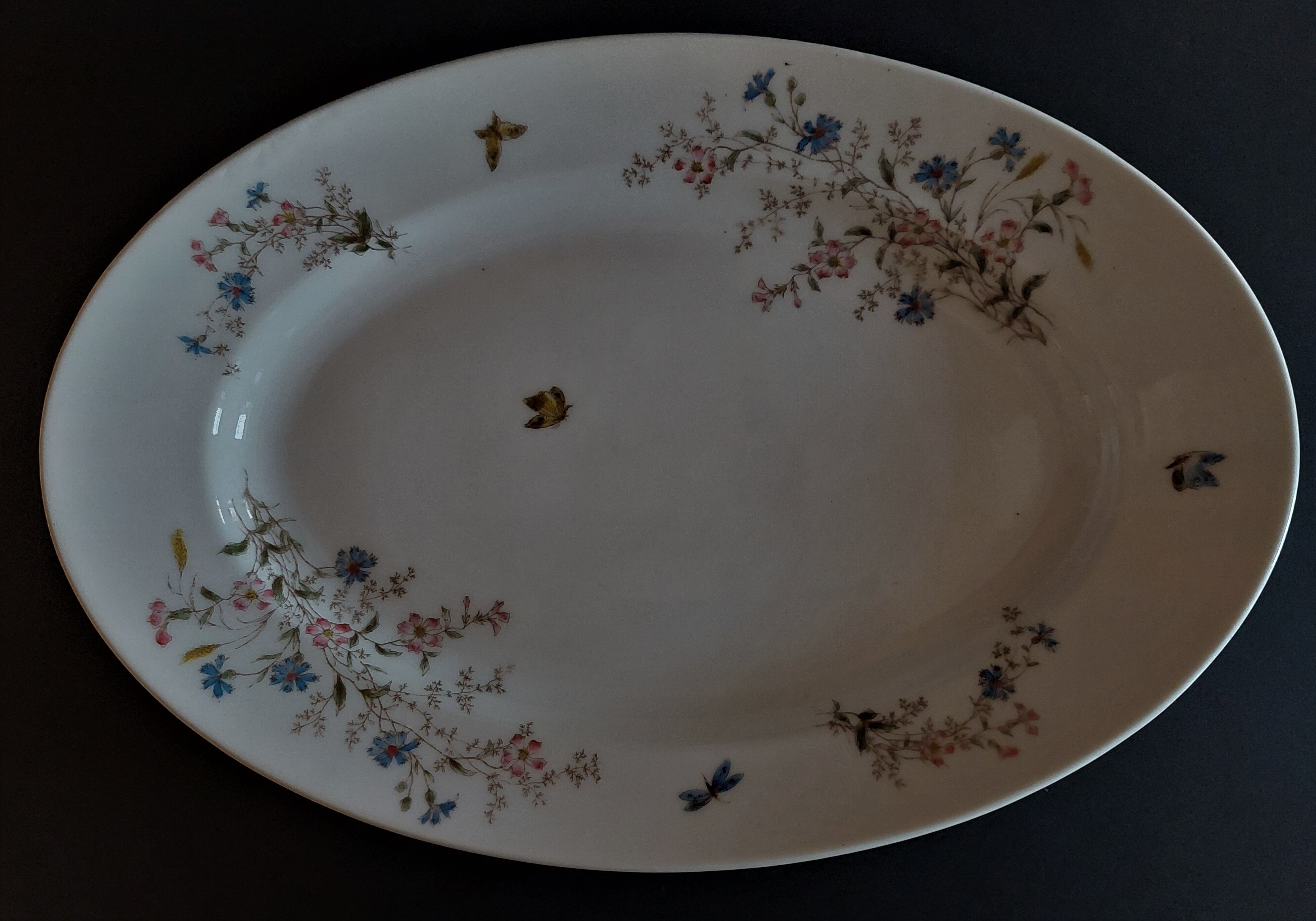 Limoges porcelain oval serving dish Haviland Morel CFH GDM 1900