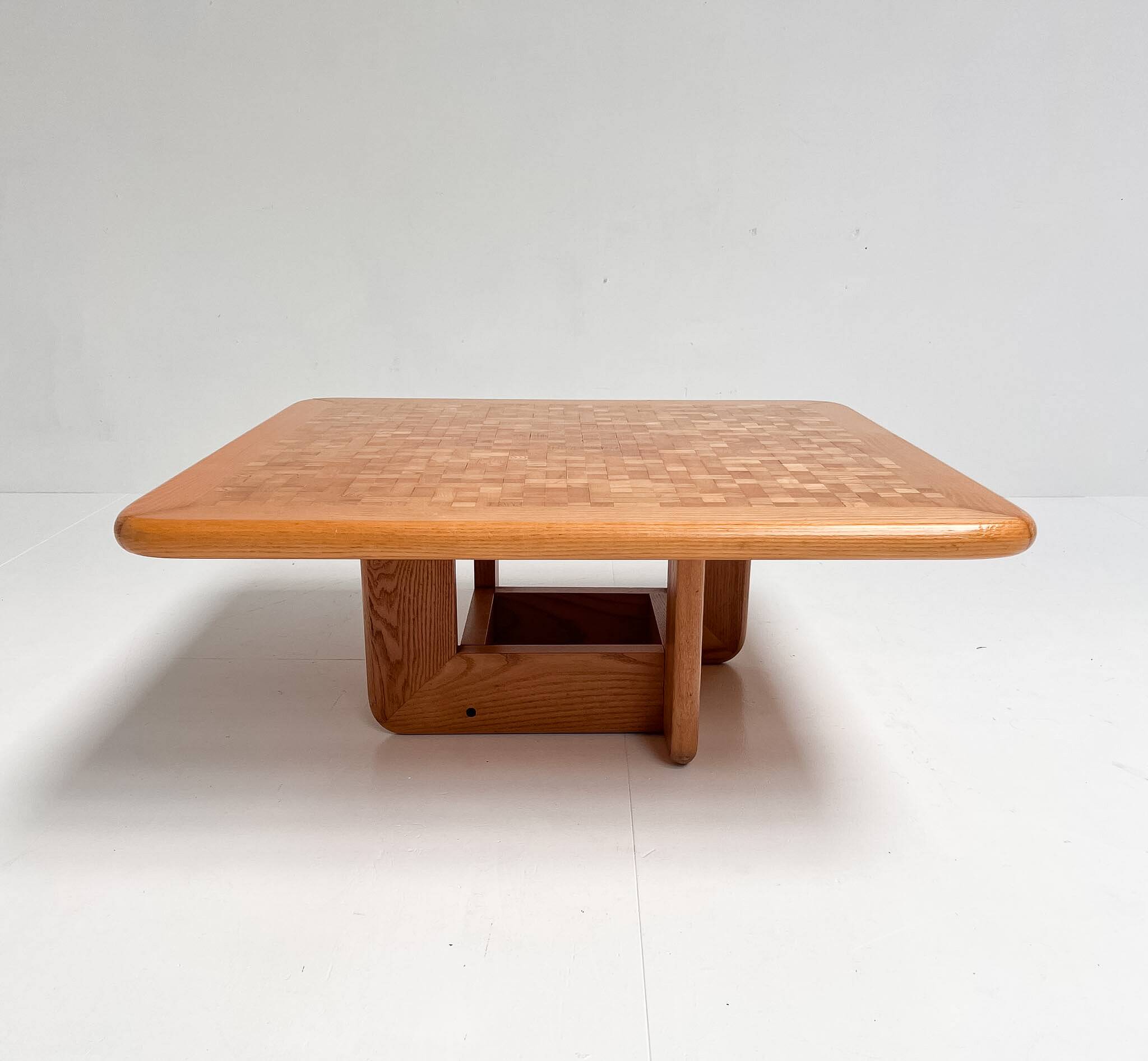 Beechwood mosaic inlaid coffee table, 1970s