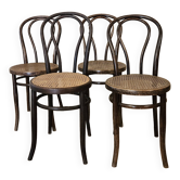 Series of 4 bistro chairs n°18 Fischel