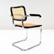 Set of Four Mid-Century Italian Modern Marcel Breuer B64 Cesca Chairs, 1970