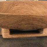 Carved wooden flat-plated - artisanal tribal art African cuisine