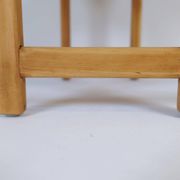 Modern Scandinavian stool in pine and sheepskin, Sweden, 1970s