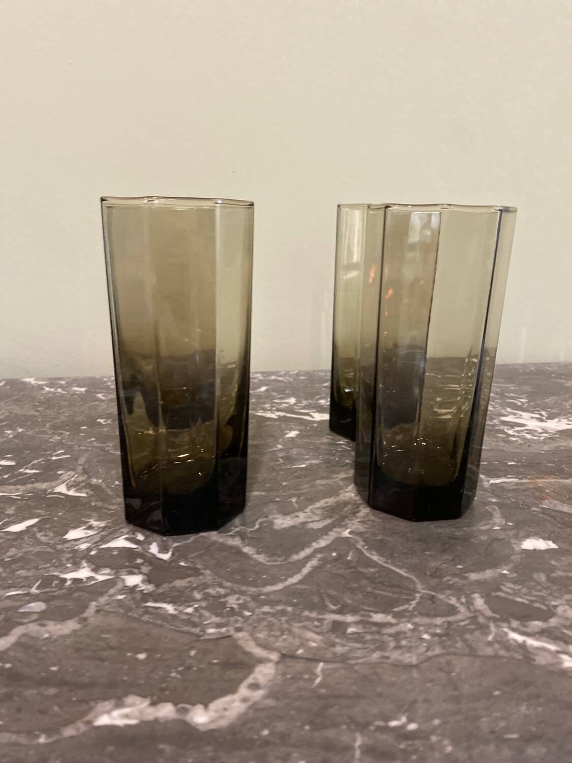 4 vintage glasses