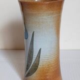 Vintage enameled stoneware potter's diabolo vase