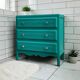 Art Deco emerald green chest of drawers