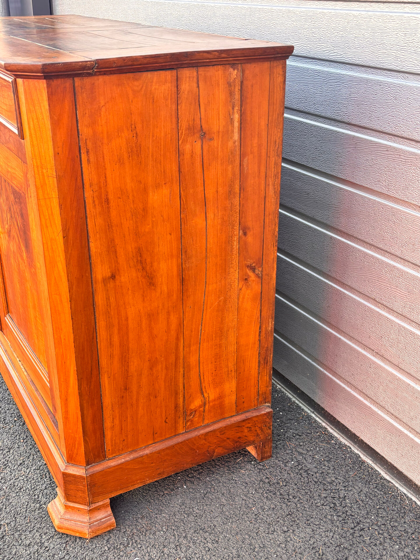 Antique solid wood sideboard – Louis-Philippe style, 2 doors & 2 drawers