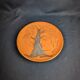 Glazed ceramic plate signed Jean Marais face & tree Vallauris