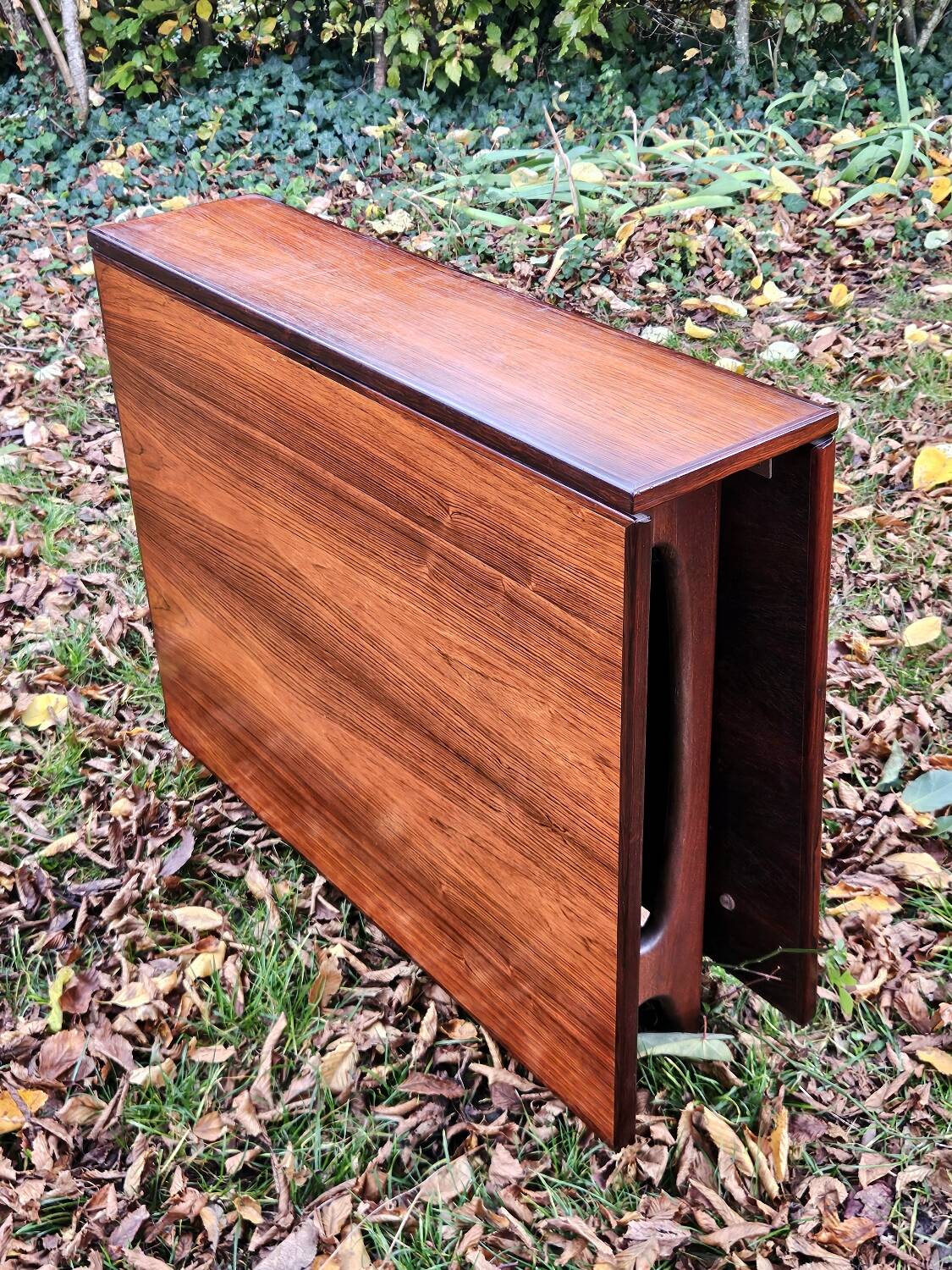 Table pliante Bendt Winge design scandinave 50-60 palissandre Kleppe