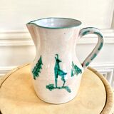 Enamelled pitcher numbered chalet or mountain décor