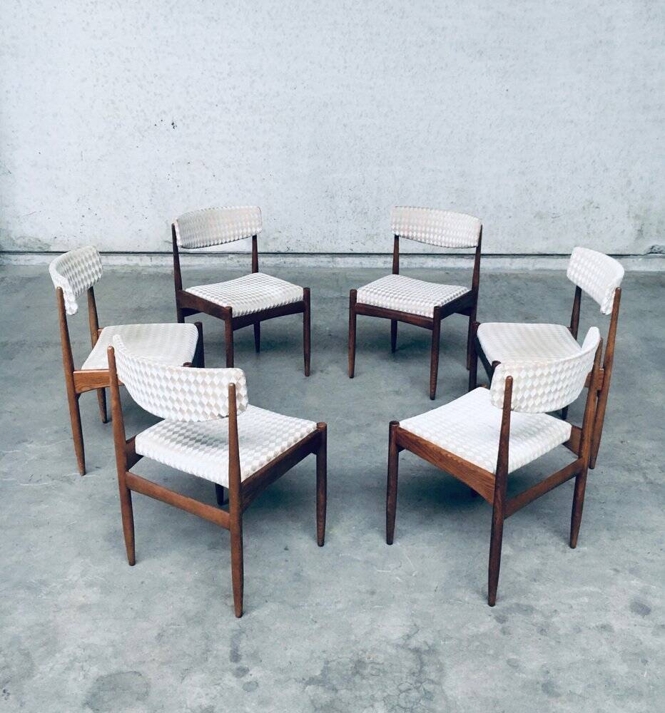 Mid-Century Scandinavian Teak Dining Chair Set, 1960s, Set of 6