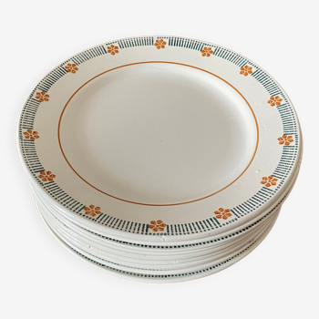 Saint Amand iron-earth dessert plates