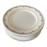 Saint Amand iron-earth dessert plates