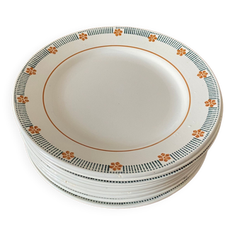 Saint Amand iron-earth dessert plates