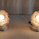 Art Deco style wall lights in porcelain and floral glass paste - 30s