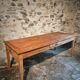 Antique French farmhouse dining table in oak and pine, circa 1900