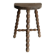 Tripod stool with turned wooden legs