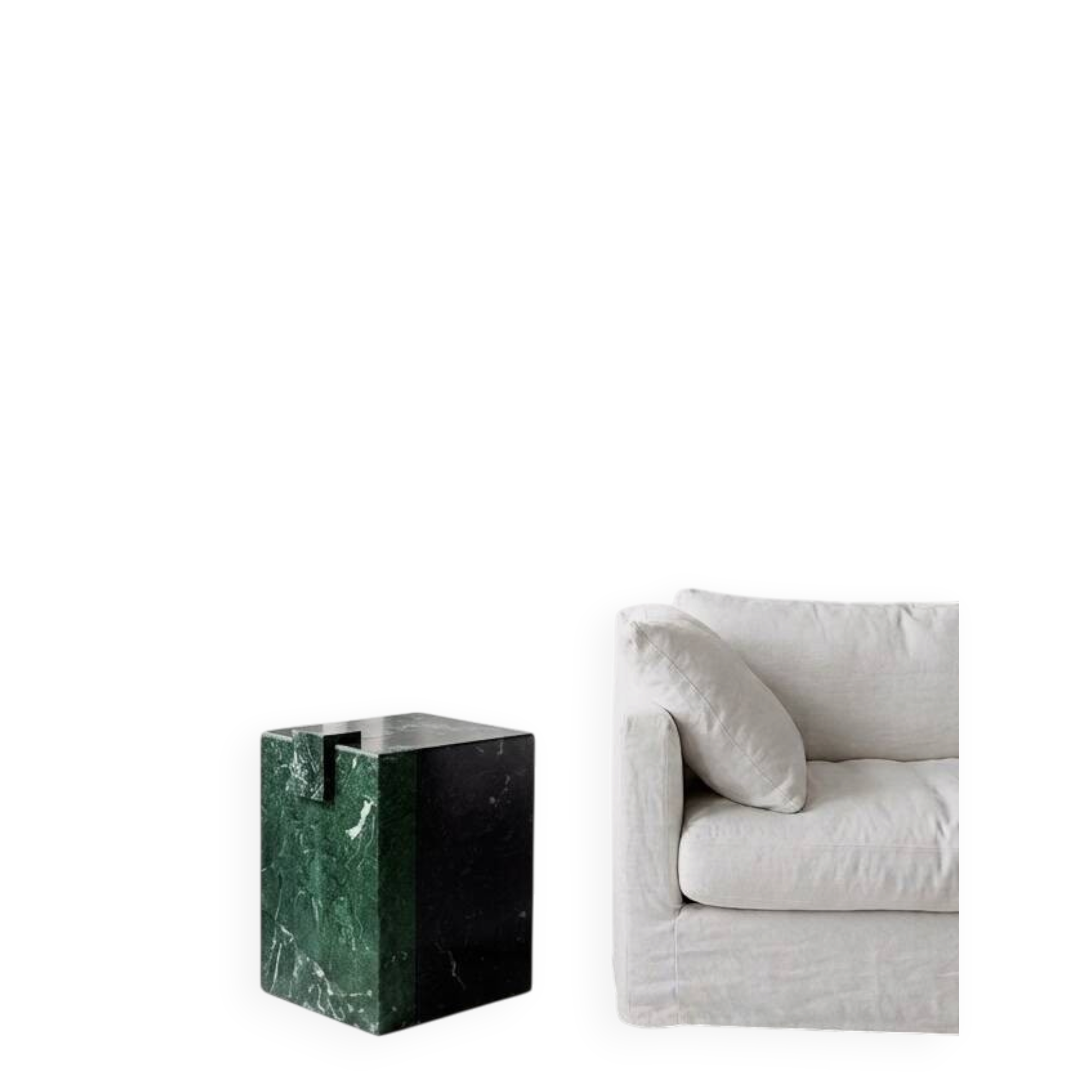 Pedestal table, green marble side table.