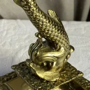 Bronze fish candlestick