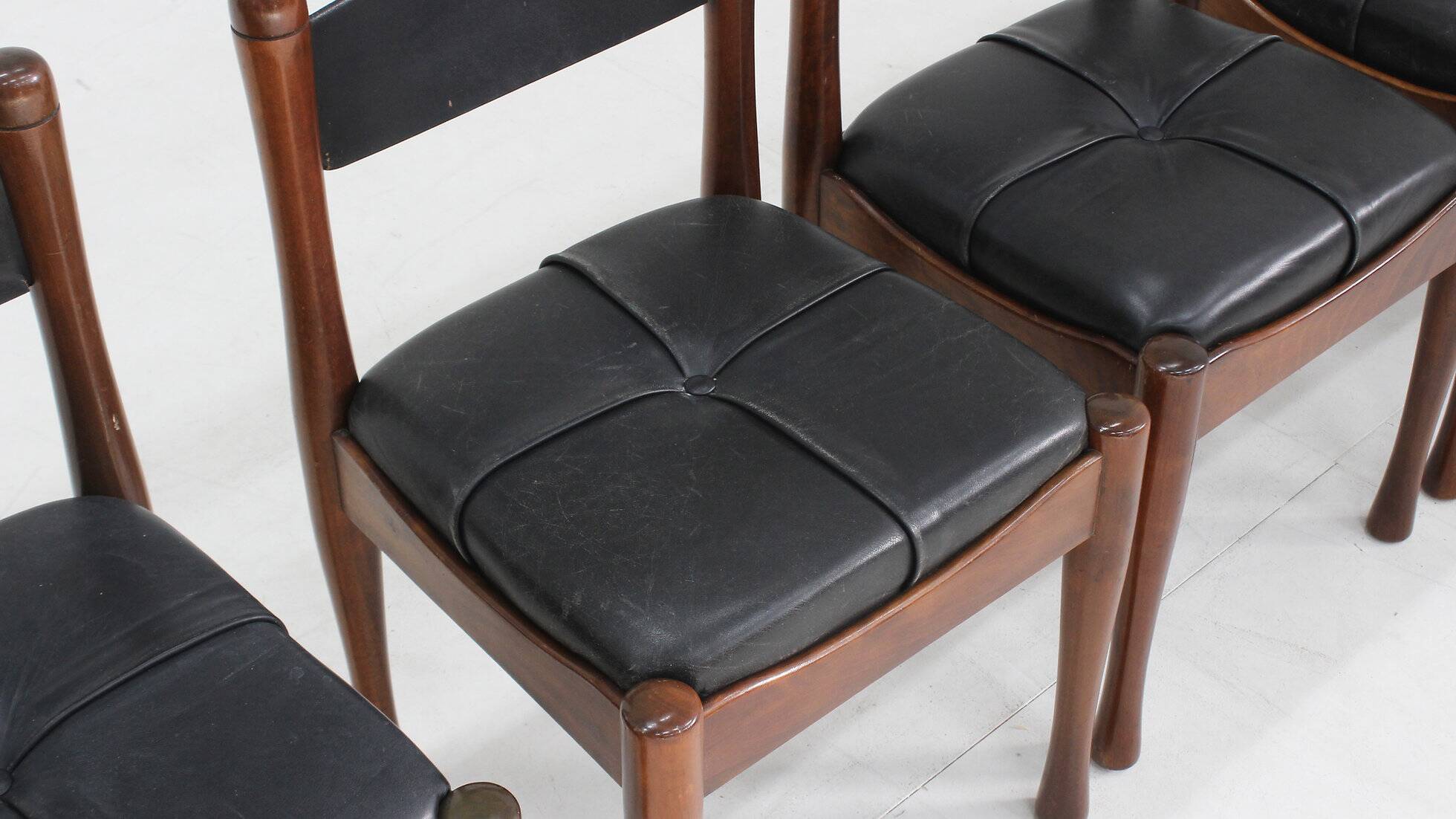 Chaises de salle à manger vintage Bernini par Silvio Coppola, ensemble de 6