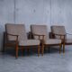 Set of 3 Scandinavian armchairs by Carl Straub - Vintage 1950s 1960s