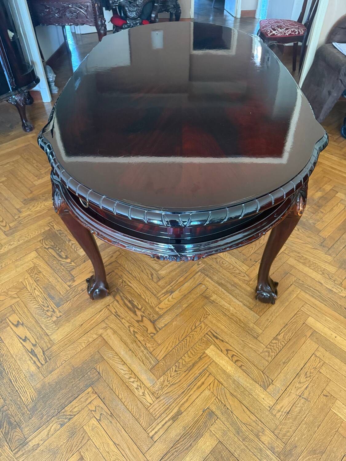 Table de salle à manger italienne – Style Rococo / Louis XV – Vernis m