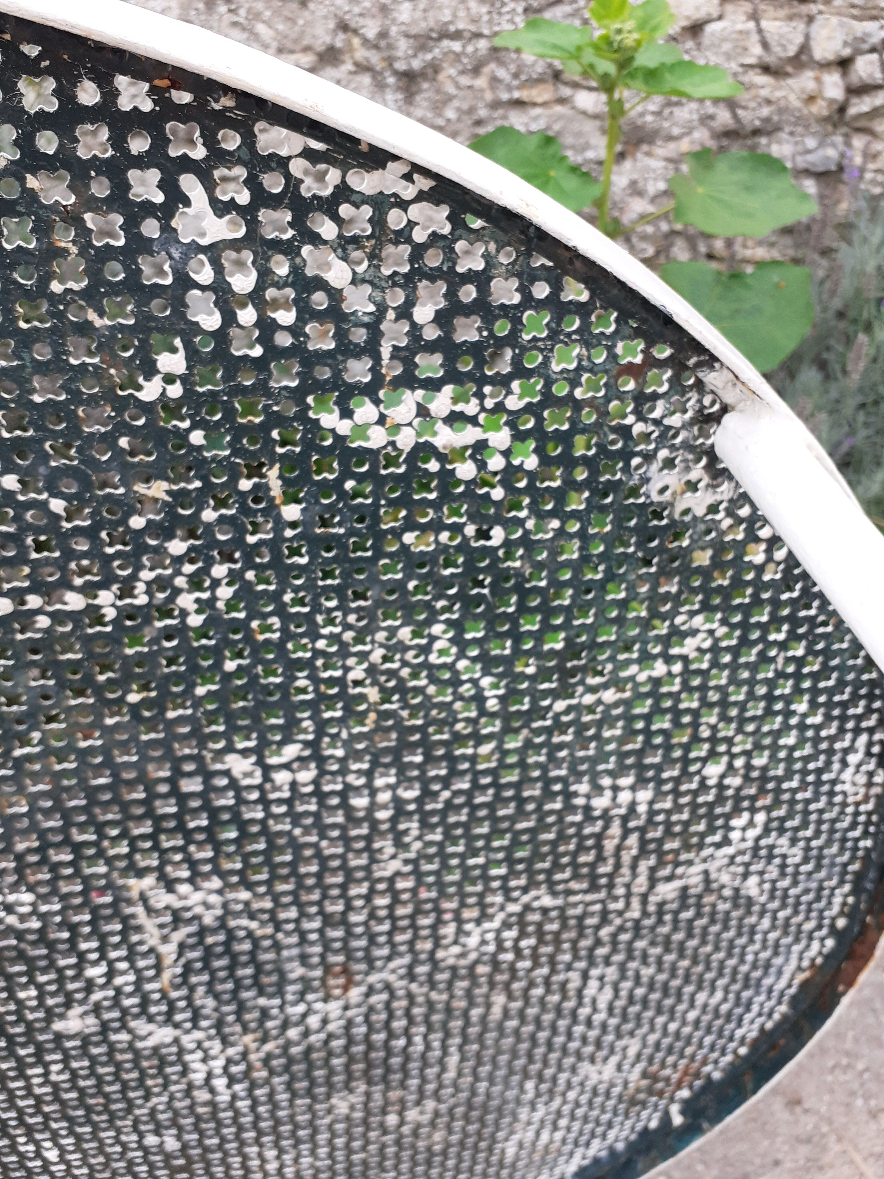 Old wrought iron garden furniture