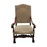 Walnut renaissance style armchair
