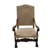 Walnut renaissance style armchair