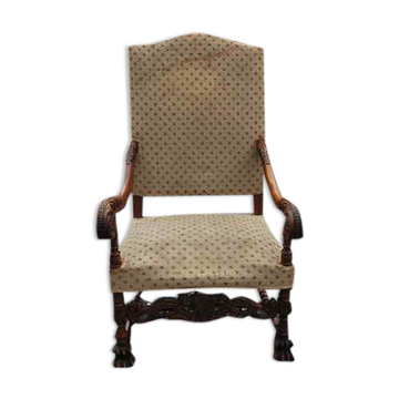 Walnut renaissance style armchair