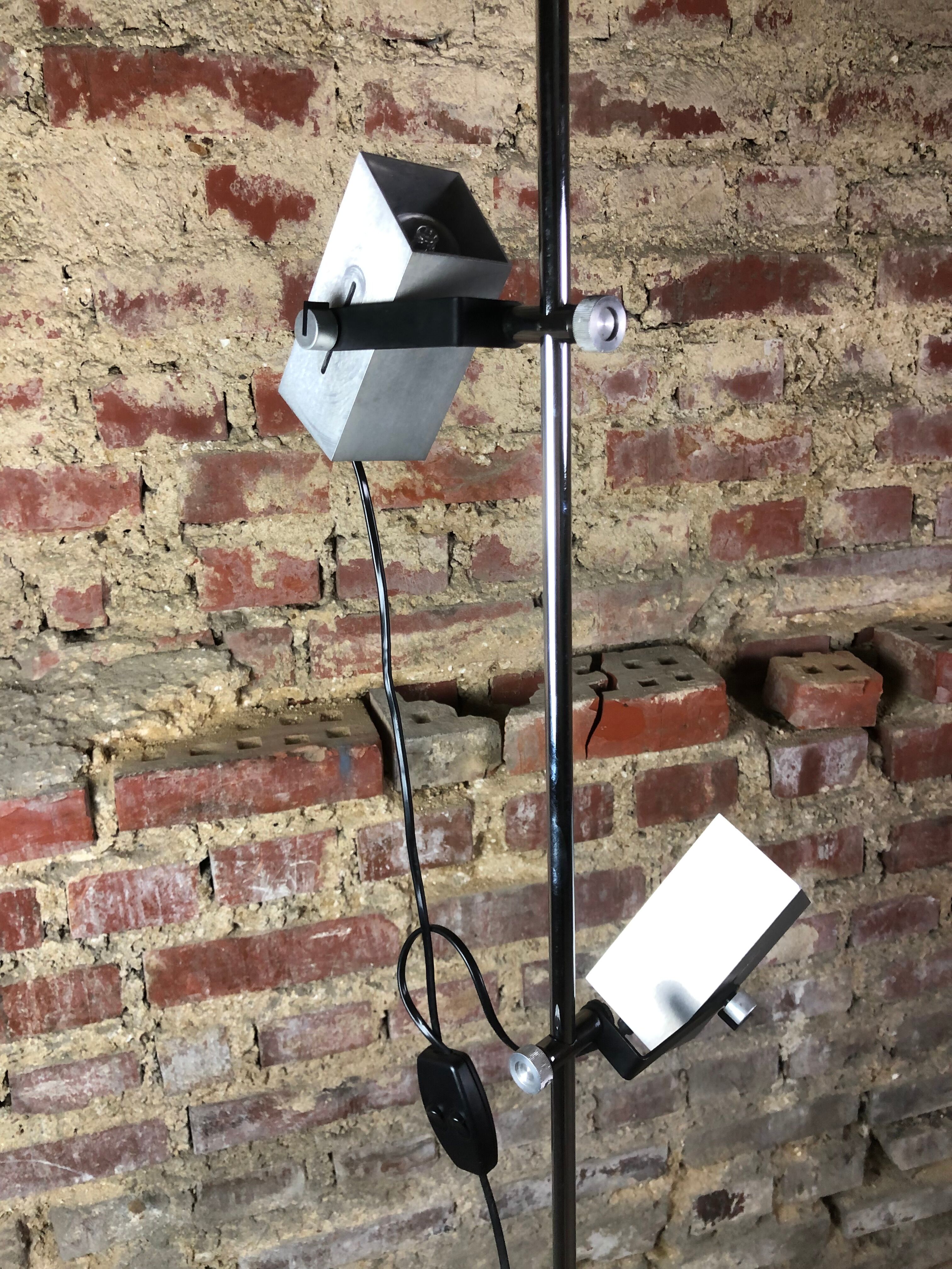 Vintage chrome steel floor lamp 80'S