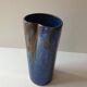 Ceramic vase with blue cover Signed Jean CACHELEUX (Puisaye)