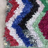 Moroccan carpet Boucherouite colored - 89 x 172 cm