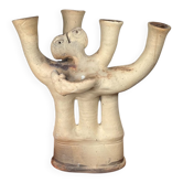 German Studio Pottery Sculptural Candleholder from Hans Fischer, 1980s