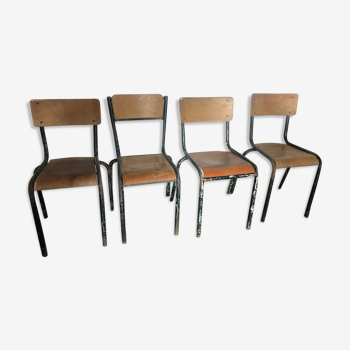 4 school chairs