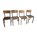 4 school chairs